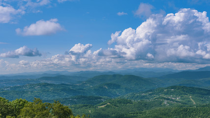 beautiful clouds over the mountains