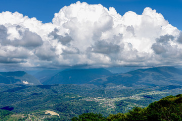 beautiful clouds over the mountains