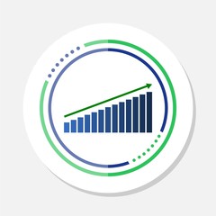 Diagram chart sticker icon. Presentation graph sign