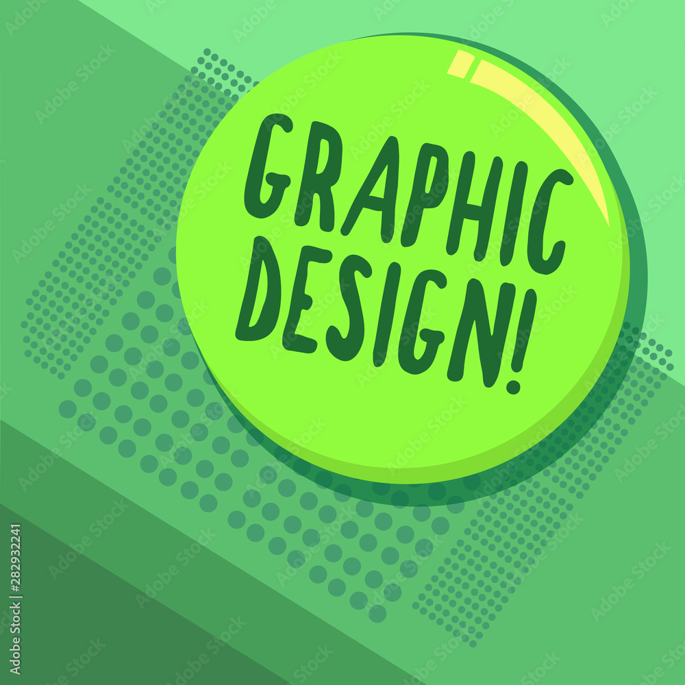 Poster writing note showing graphic design. business photo showcasing art or skill of combining text and pi