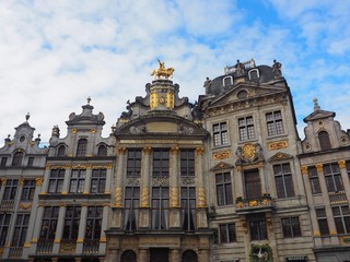 Fototapeta na wymiar Grand place in Belgium Brussels golden building 