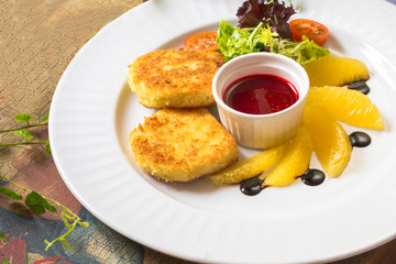 fried cheesecakes from cottage cheese