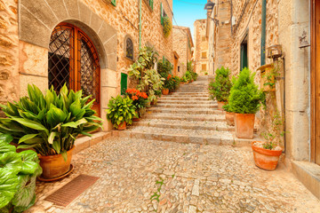 Mallorca Majorca Spain Fornalutx historic old town village