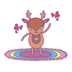 Isolated reindeer cartoon design vector illustration