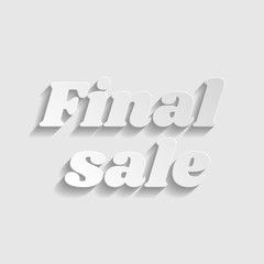 Final Sale inscription. Paper style icon. Illustration.