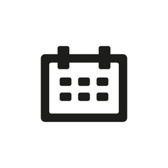 Calendar icon. Event date sign