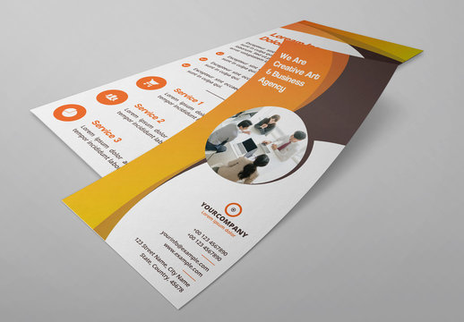 Flyer Layout with Orange Gradients