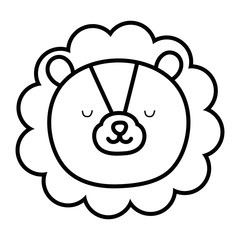 Isolated lion cartoon vector design vector illustration
