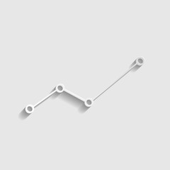 Finance And Chart sign. Paper style icon. Illustration.