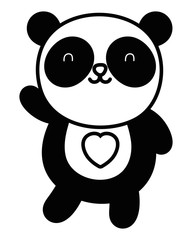 Isolated panda cartoon vector design vector illustration
