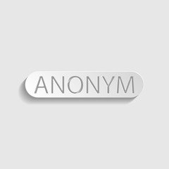 Anonym, Unknown person sign. Paper style icon. Illustration.