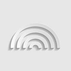 Rainbow sign. Paper style icon. Illustration.