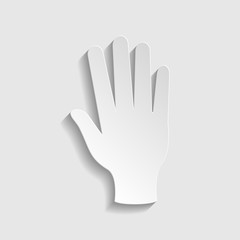 Clean hands sign. Paper style icon. Illustration.