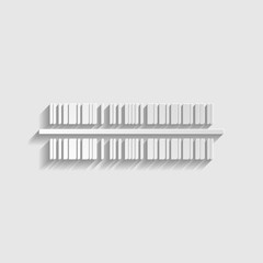 Bar code sign. Paper style icon. Illustration.