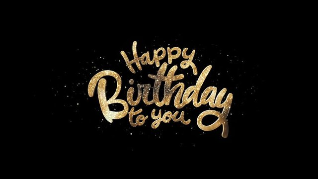 Happy Birthday Text + Alpha Channel