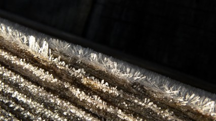 ice crystals (frozen water in nature)