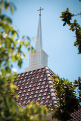 church steeple with cross