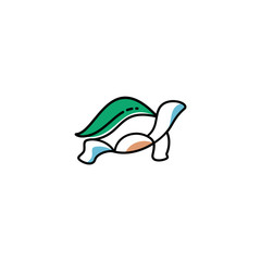 Line Art Turtle Logo Stock Vector