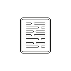 Fototapeta premium Document list - paper icon - web page symbol