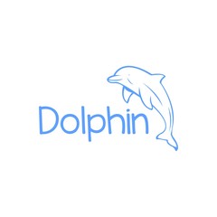 Dolphin fish logo - Vector