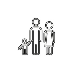 family icon people silhouette, father mother child