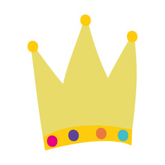 Isolated royal crown design