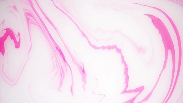 Stains of pink ink on the water. Abstract colored background footage, fluid design.