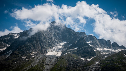 Amazing mountains and glaciers in Switzerland - beautiful Swiss Alps