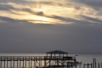 Fototapeta na wymiar Sunset Over Fairhope Pier