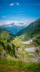 Amazing mountains and glaciers in Switzerland - beautiful Swiss Alps