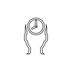 managing time icon, vector time management