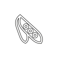 green vector peas illustration isolated healthy