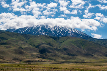 Breathtaking view of Mount Ararat, Agri Dagi, the highest mountain in the extreme east of Turkey...