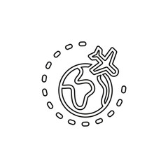 aeroplane symbol isolated, vector airplane, travel