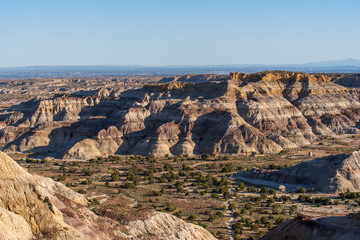 view of angel peak wilderness badlands in New Mexico