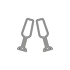 champagne bottle icon - drink alcohol