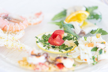 salad on a plate