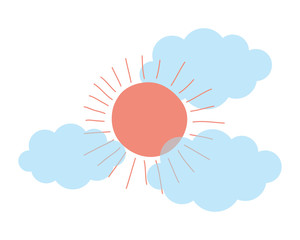 Isolated summer and abstract sun design vector illustration