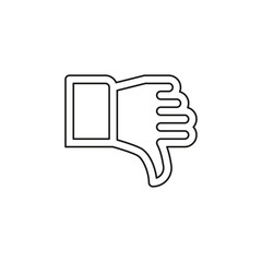 Dislike hand thumb down illustration
