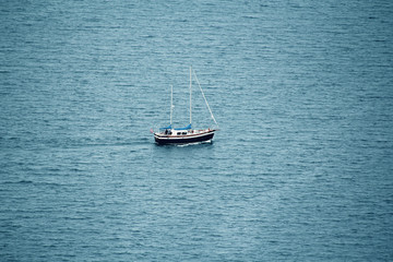 beautiful white boat sailing in the sea