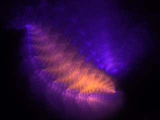 Soft Colorful Fractal Background Image, Illustration - Repeating organic neon patterns of light, symmetrical patterns.