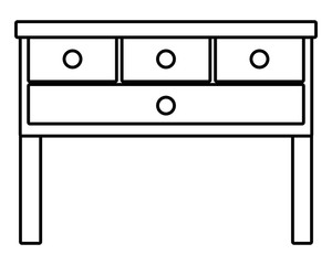 Isolated desk table design vector illustration