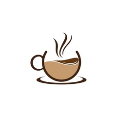Coffee cup logo template vector icon