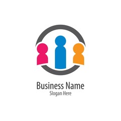 Community logo vector icon illustration