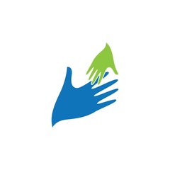 Hand care logo template vector icon