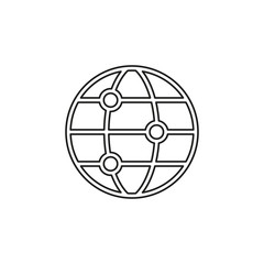 vector global network icon, internet technology