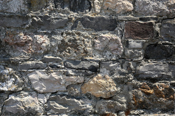 A stone wall in Savannah's Historic District