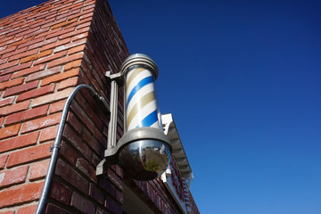 Old vintage barber shop pole
