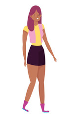 Isolated avatar woman vector design