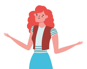 Isolated avatar woman vector design